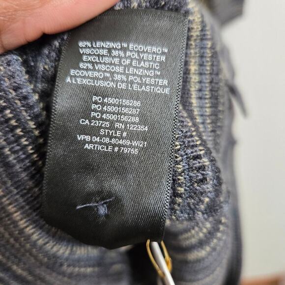 NWOT Aritizia Wilfred Cove Knit Polo Midi Dress S Striped Button-Up Bodycon - Picture 10 of 12